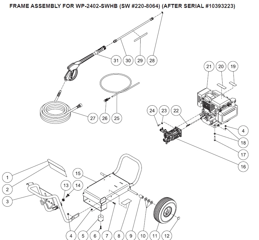 WP-2402-SWHB REPLACEMENT PARTS